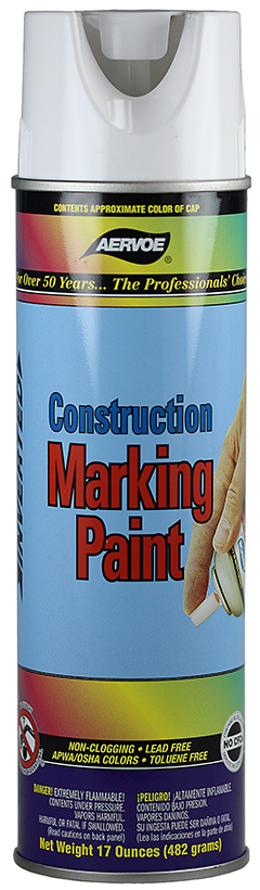 Product image for AERVOE 255 Construction Marking Paint - White RUSTOLEUM 264692